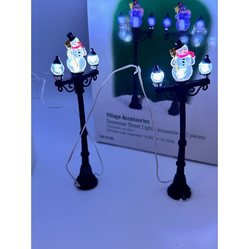 Department 56 Snowman Street Lights Set of 2 Village Accessories 56.53189 #2
